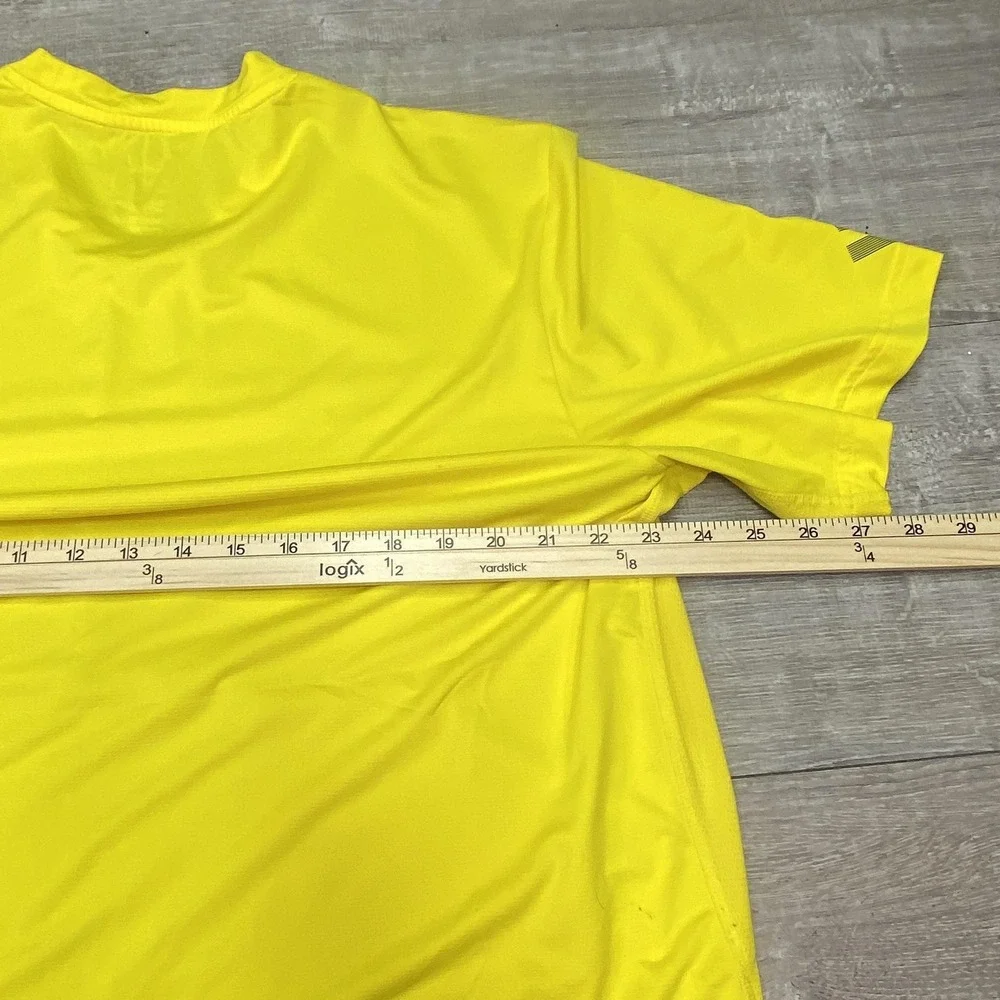 Adidas Shirt Mens Large Yellow Adizero ClimaCool Formotion Short Sleeve‎ Running